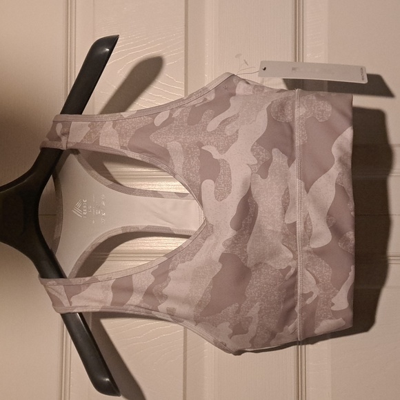 RBX Size L NWT White and gray army sports bar With Patted Bra Perfect 4 the gym - Picture 1 of 7